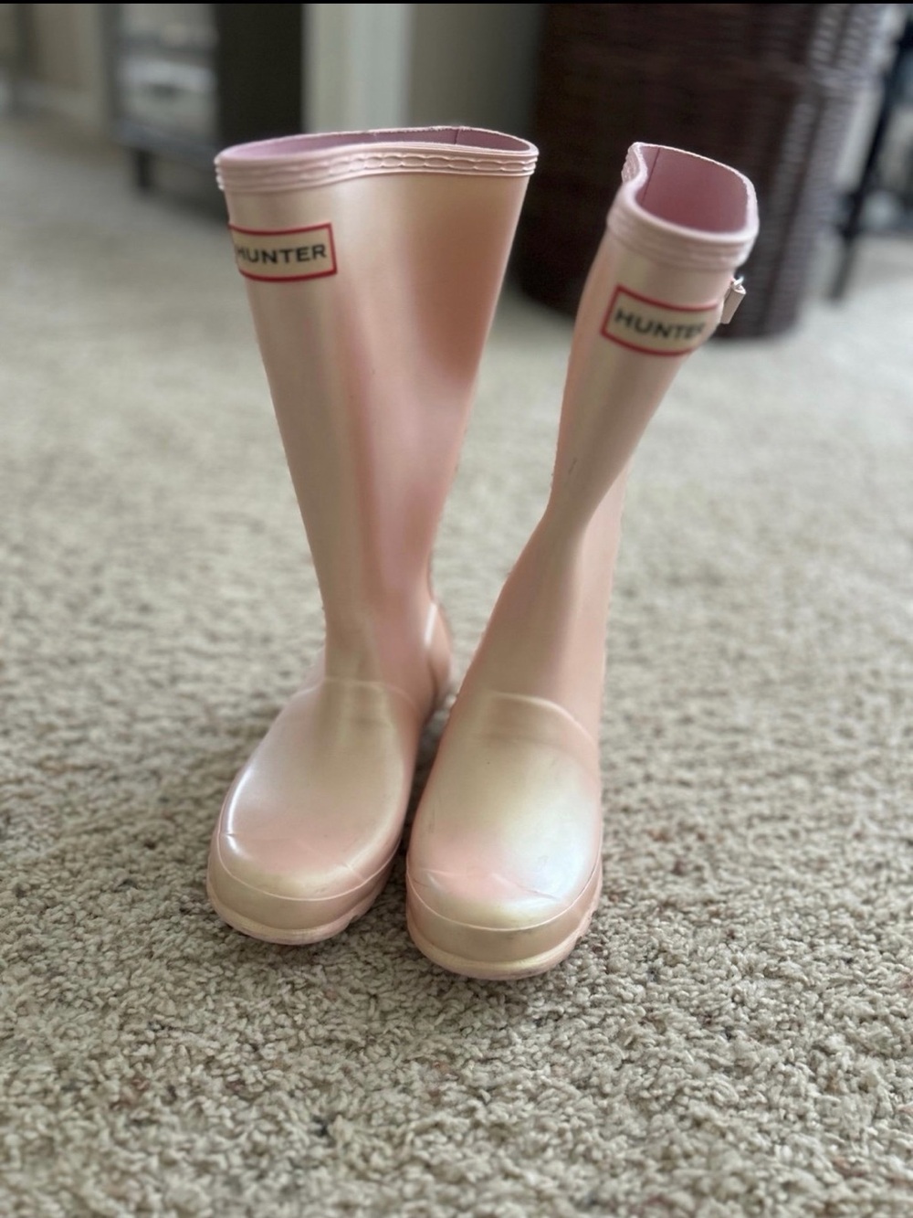 Hunter Kids nebula Light Pink Rain Boots